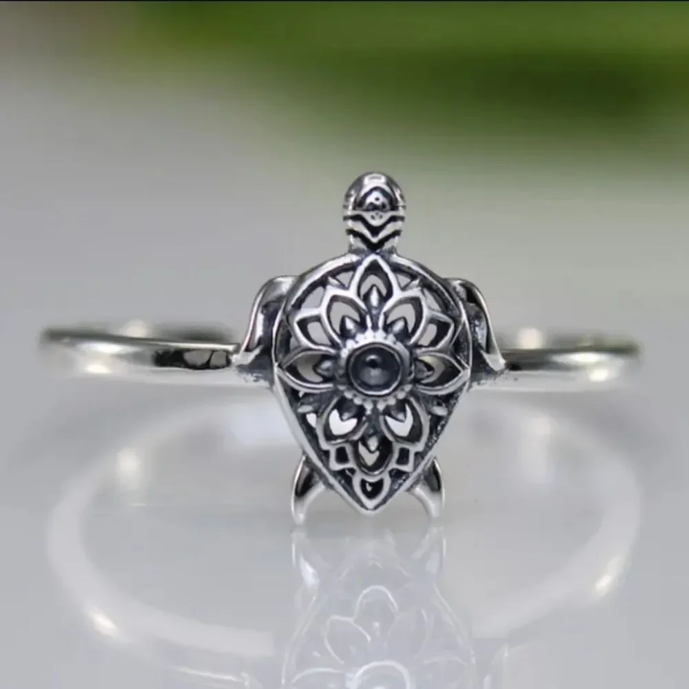 Women's Vintage Turtle Ring Size 6